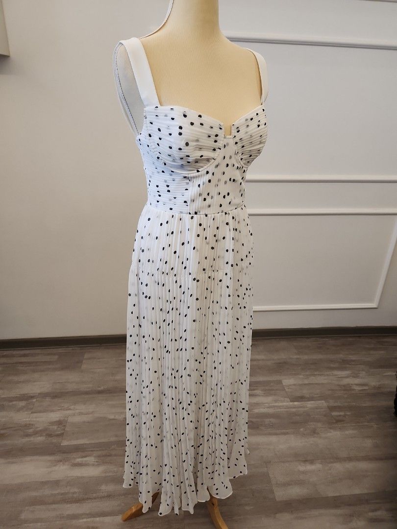 Self portrait metallic sales polka dot maxi dress