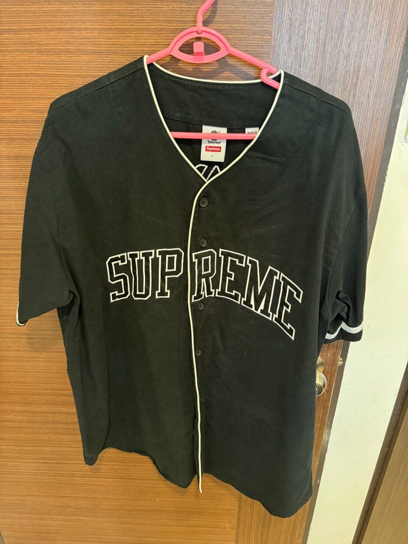 [Size L] Supreme x Timberland Baseball Jersey Black