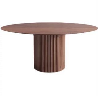 Solid wood half round table, Furniture & Home Living, Furniture, Tables ...