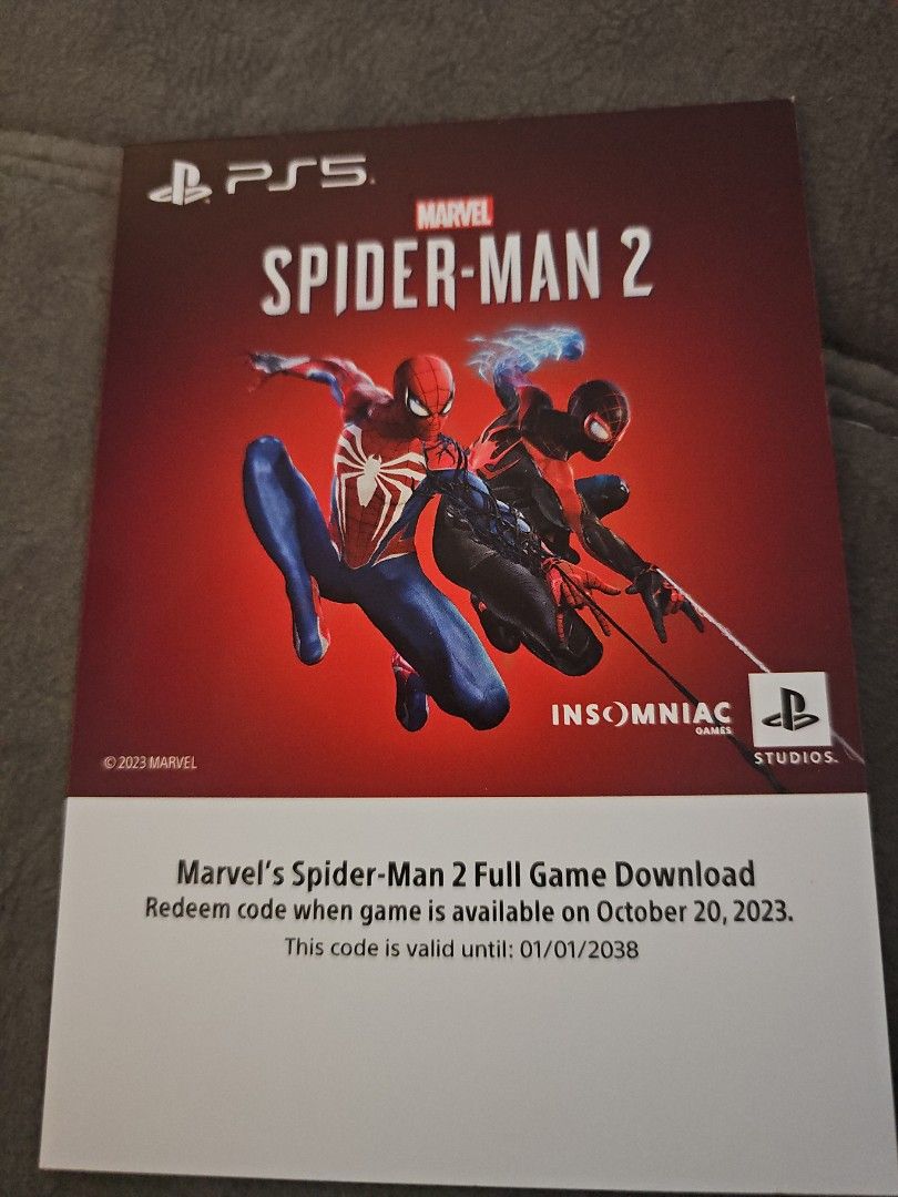 Spider Man 2 digital key, Video Gaming, Video Games, PlayStation on Carousell