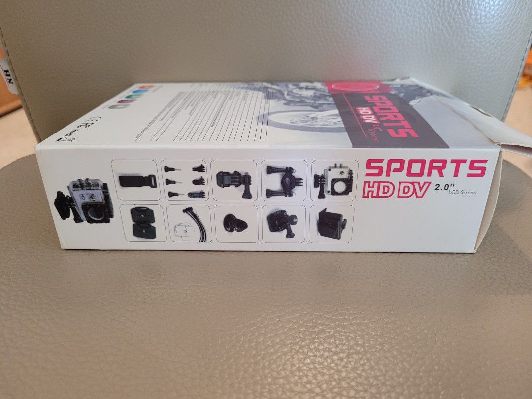 Camera sport Sjcam HD DV 2.0 jaune waterproof avec