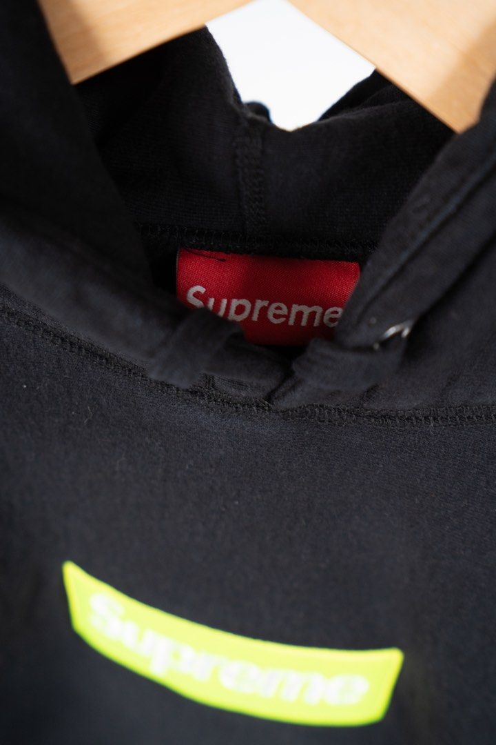 Supreme box logo hoodie black neon online