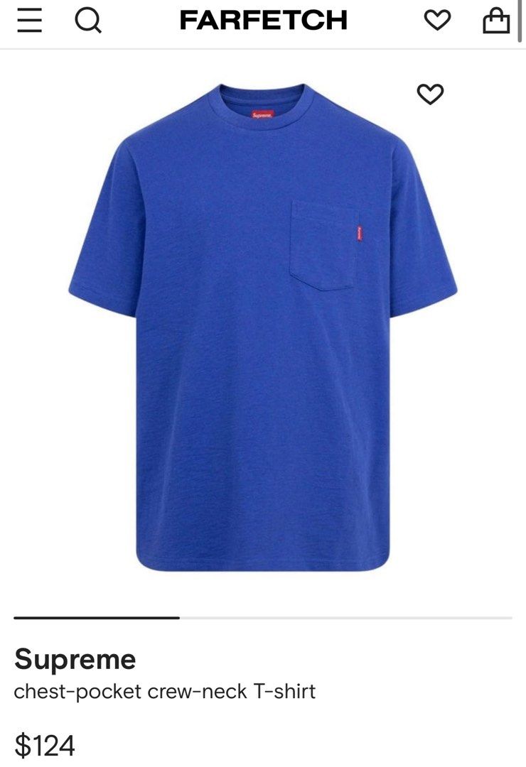 Supreme blue best sale t shirt