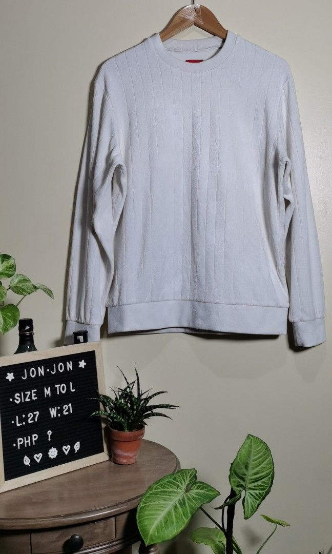Supreme ribbed velour sale crewneck