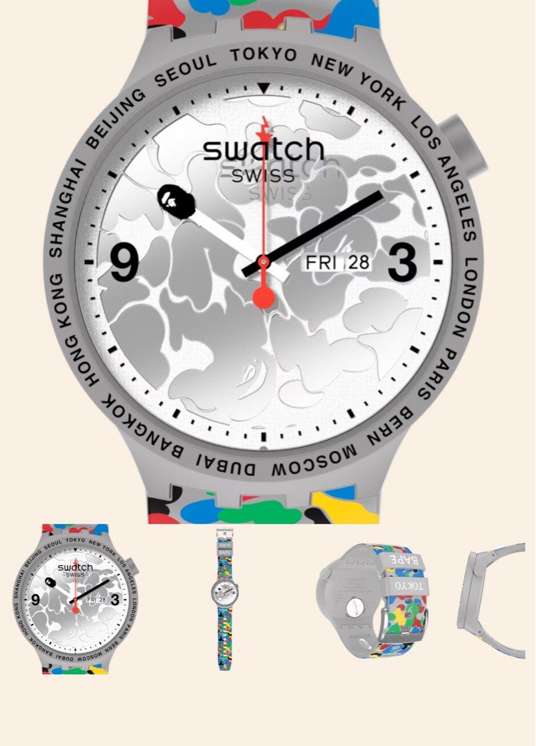 SWATCH x BAPE TOKYO GRAY MULTI CAMO