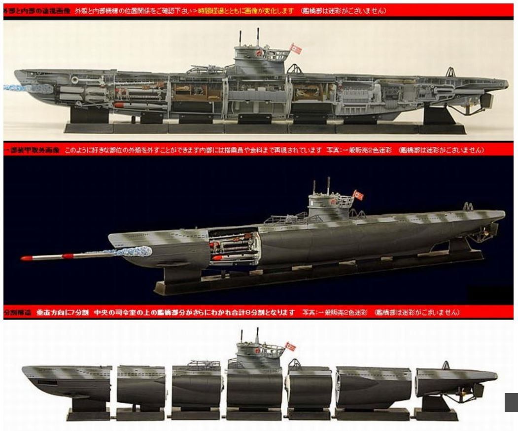 TARGA鋼密度連斬模型1/144 德國U型潛艇U-BOOT