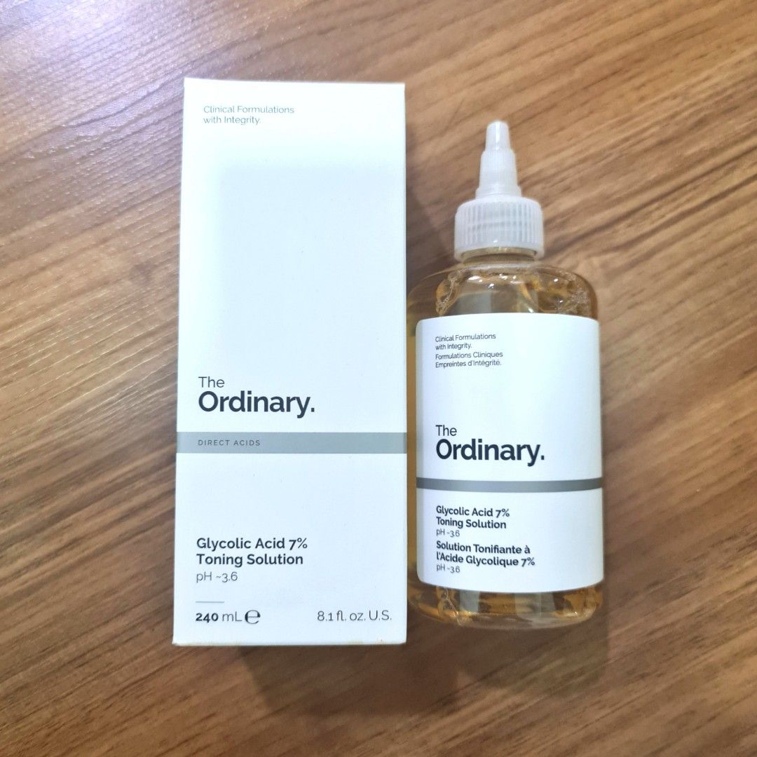 The Ordinary Glycolic Acid 7% Toning Solution, Beauty & Personal Care,  Face, Face Care on Carousell