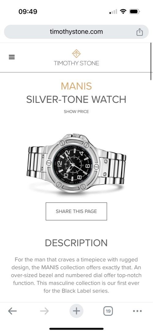 Timothy stone hotsell black label watch
