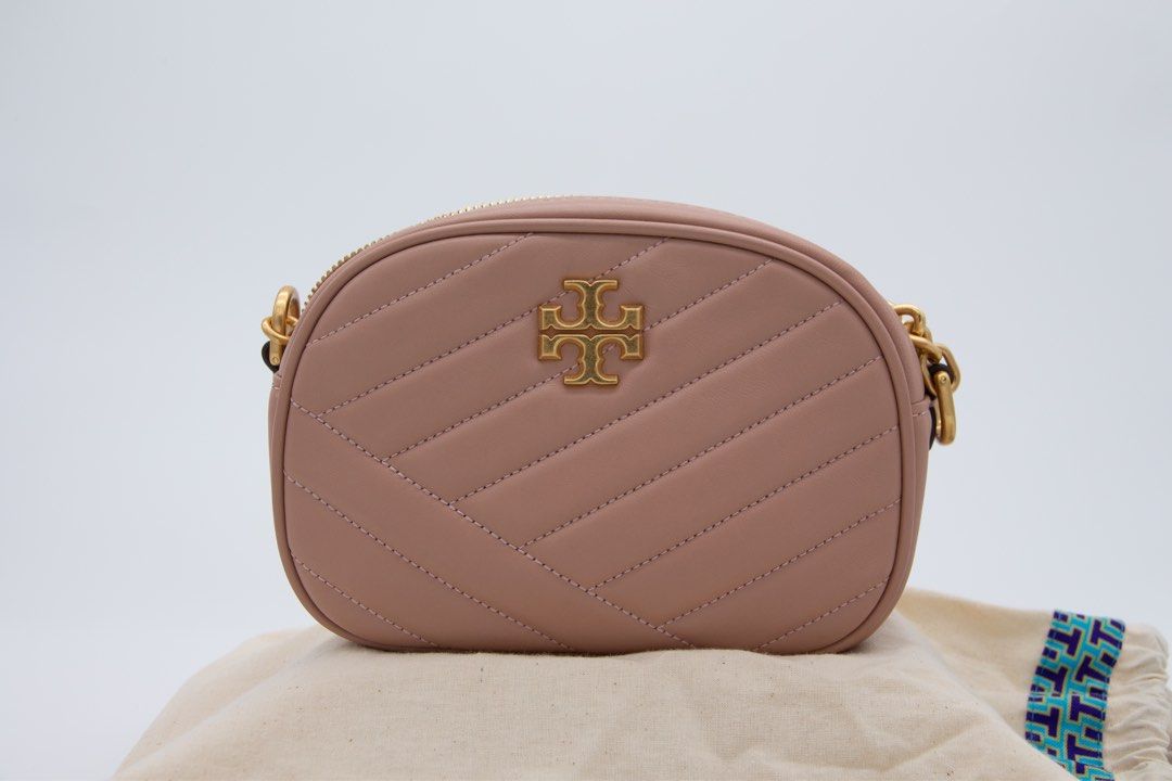 Tory Burch Kira Chevron Small Camera Bag Pink Moon 60227