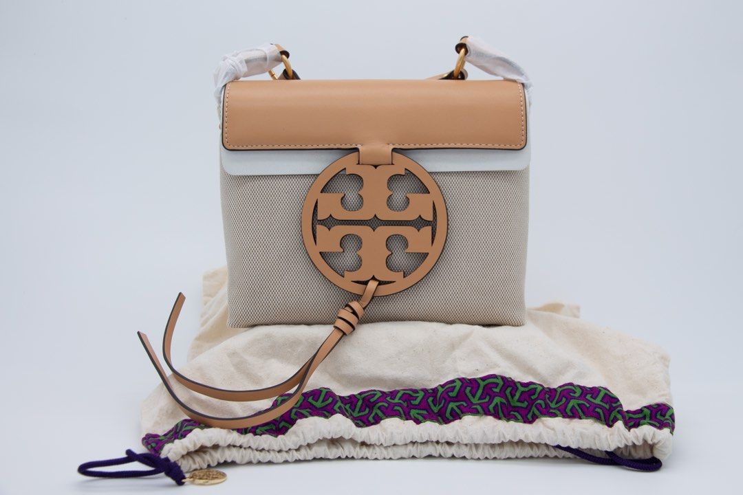 Tory Burch Miller Crossbody Canvas Bag in Natural 47977 Women s Fashion Bags Wallets Cross body Bags on Carousell