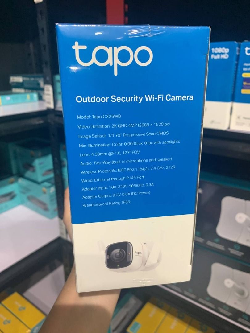 TP-Link Tapo-C325WB 4 Megapixel Outdoor Security Wi-Fi Camera with 4.58mm  Lens