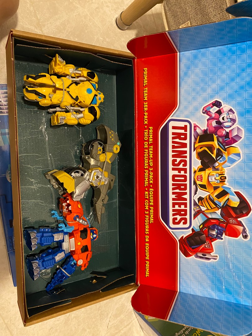 [LOWEST PRICE] Transformers Primal team up 3 pack with Optimus prime ...
