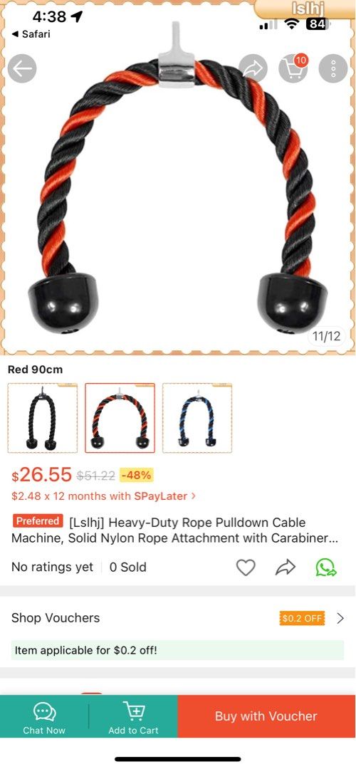 Rope best sale cable attachment