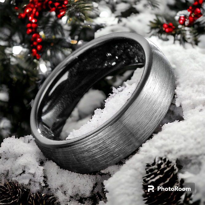 Tungsten Brushed Black Ring 1 Men s Fashion Watches