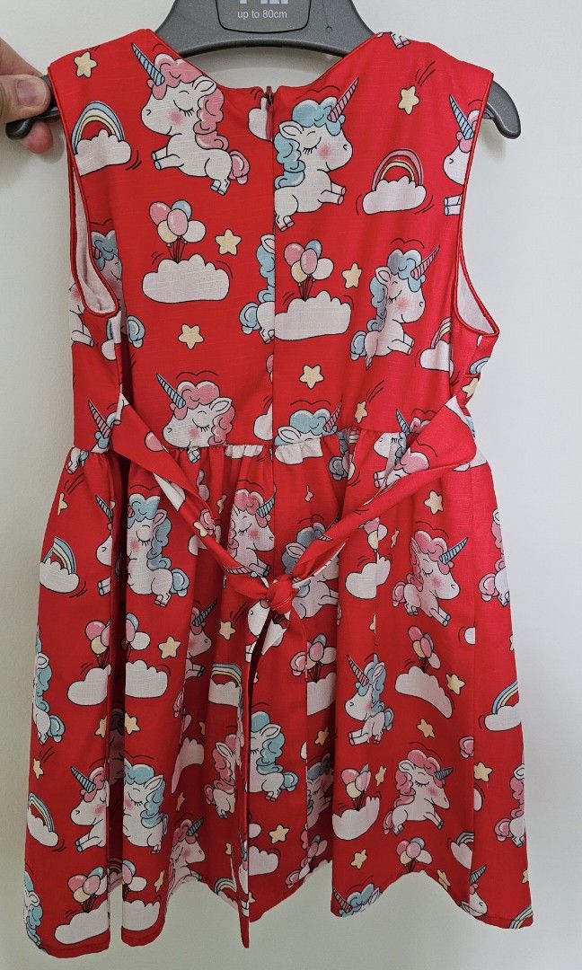 Red unicorn dress hot sale