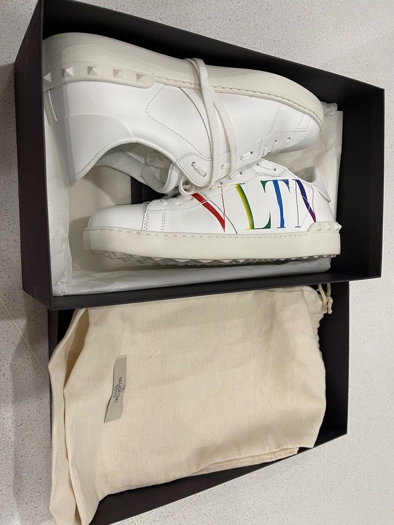 Valentino Rainbow Embossed Low Top Sneakers
