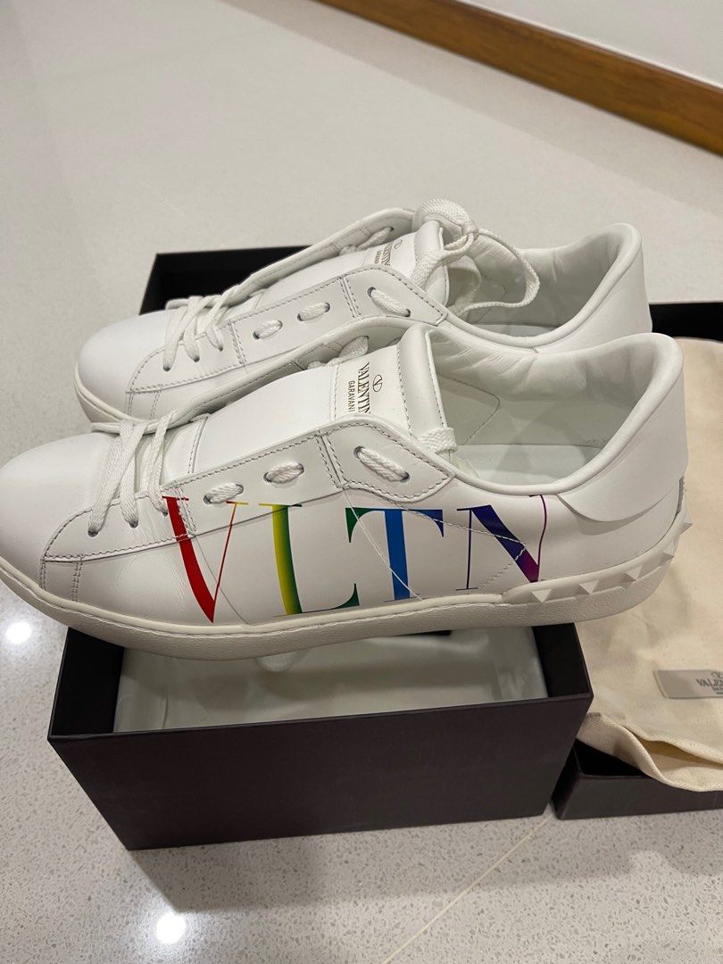 Valentino Rainbow Embossed Low Top Sneakers