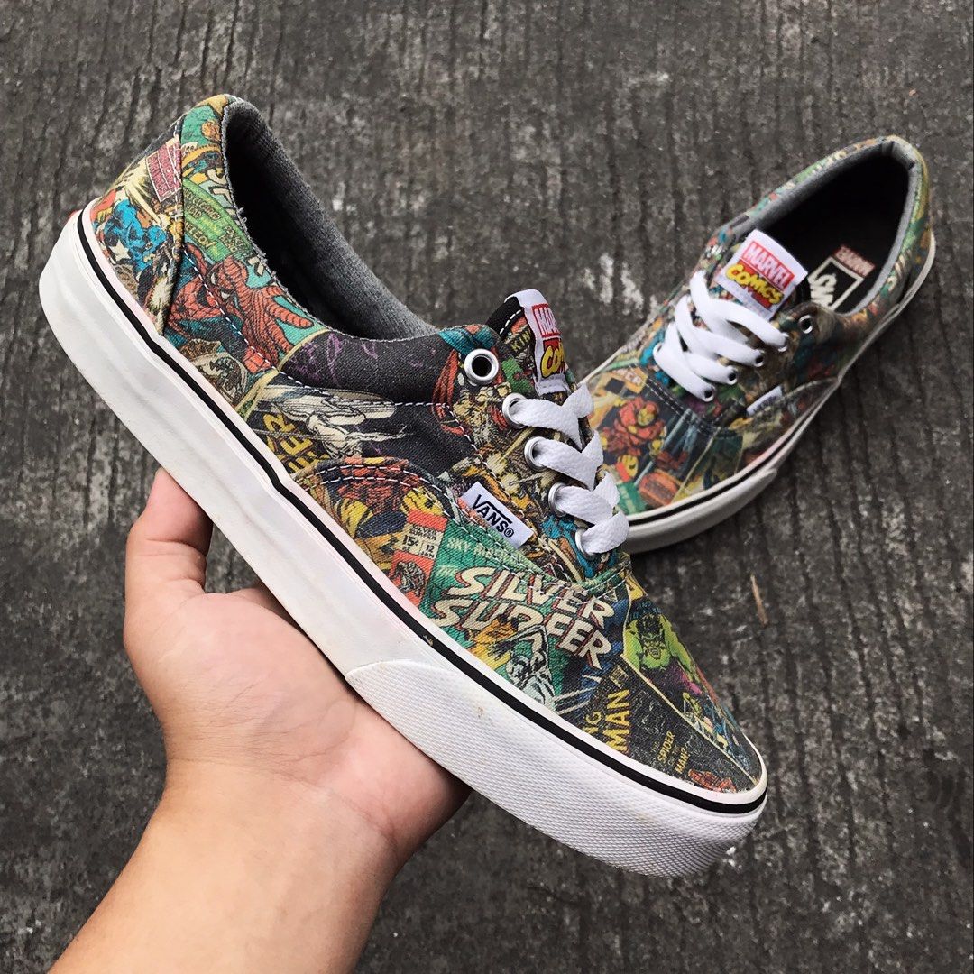 Vans era marvel comic skate shoe top