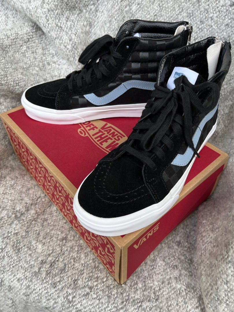 VANS SK8 HI REISSUE BLACK SUEDE AND CANVAS SIZE 8 US WOMEN