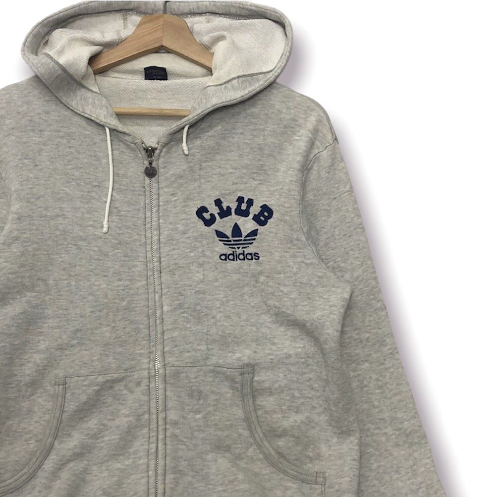 Vintage Hoodie Zipper Kangaroo Pocket ADIDAS CLUB Saiz M Men s