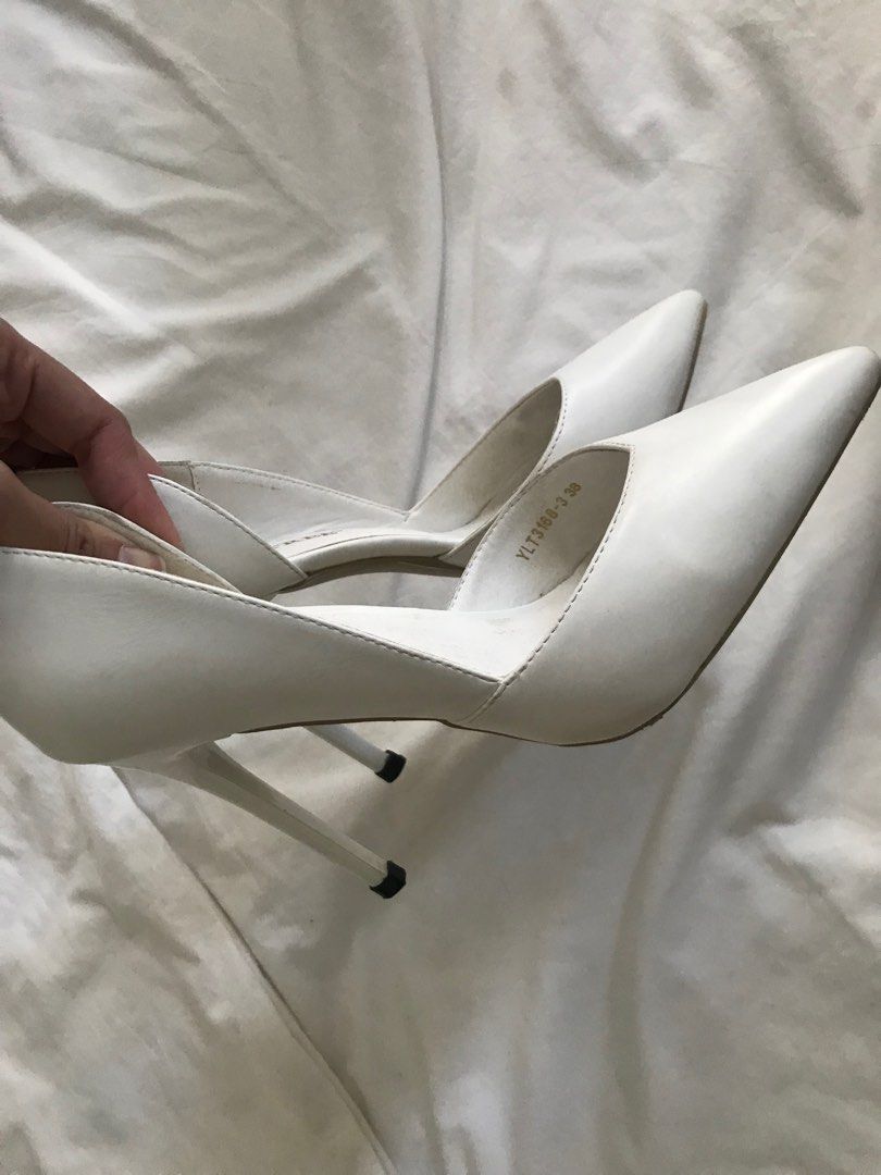 pure white heels
