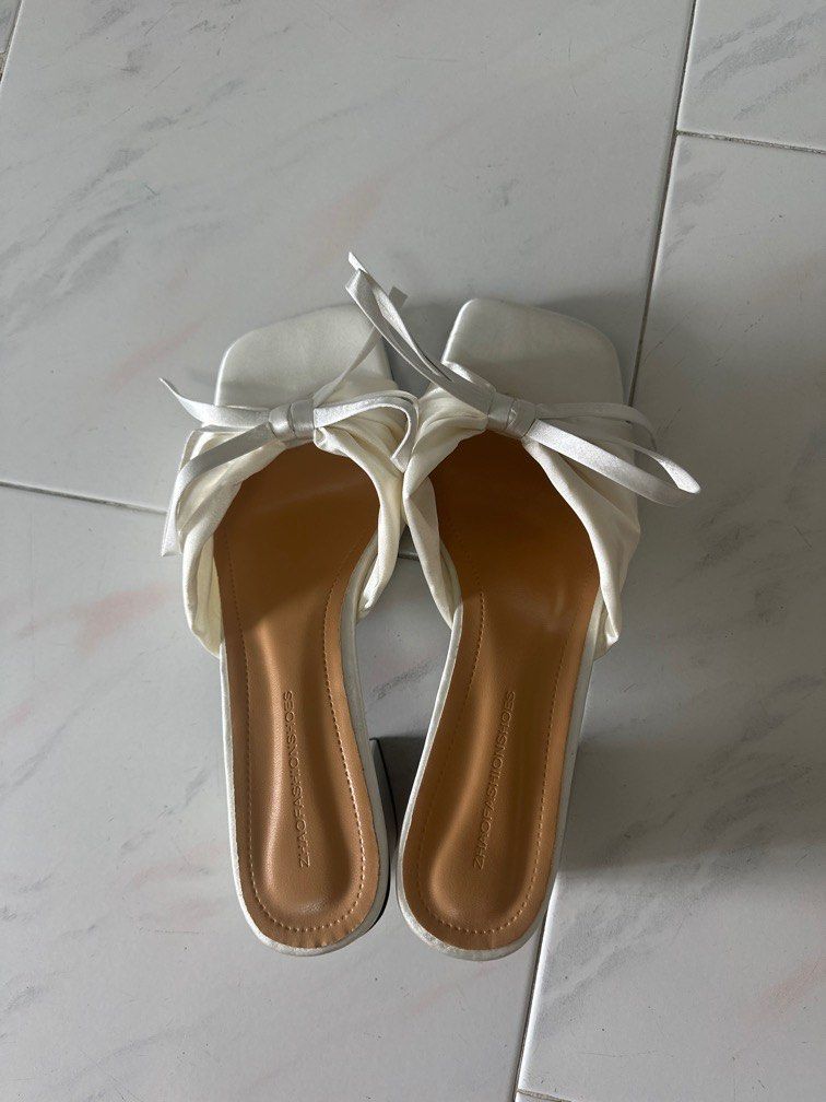White ribbon heels hotsell