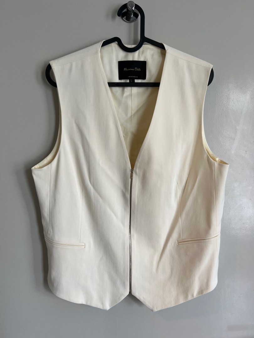 White on sale vest coat
