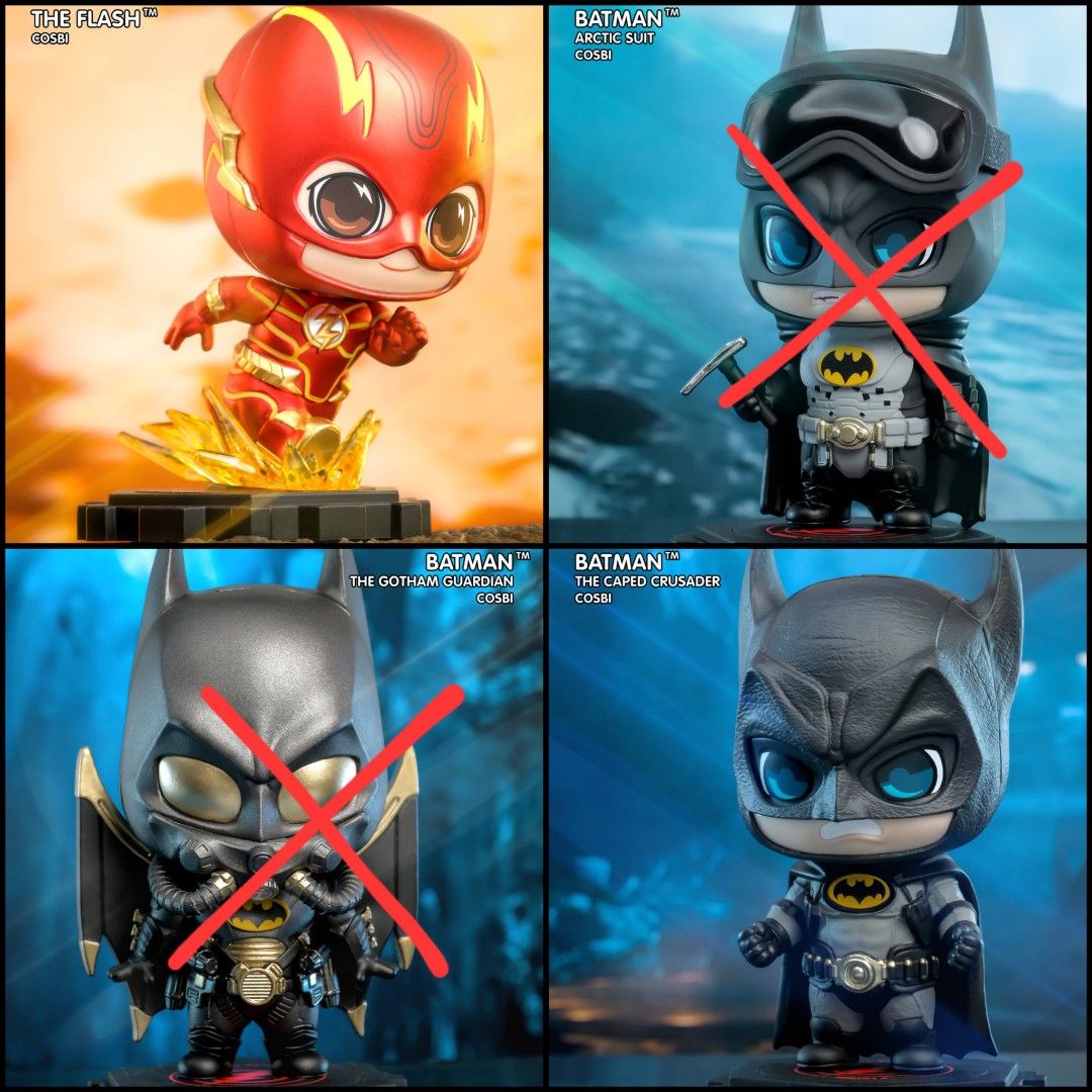 WTS Cosbi The Flash series: The Flash + Batman (Caped Crusaders), Hobbies &  Toys, Toys & Games on Carousell