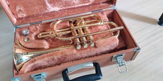Muslady Mini Pocket Trumpet Bb Flat Brass Material Wind Instrument