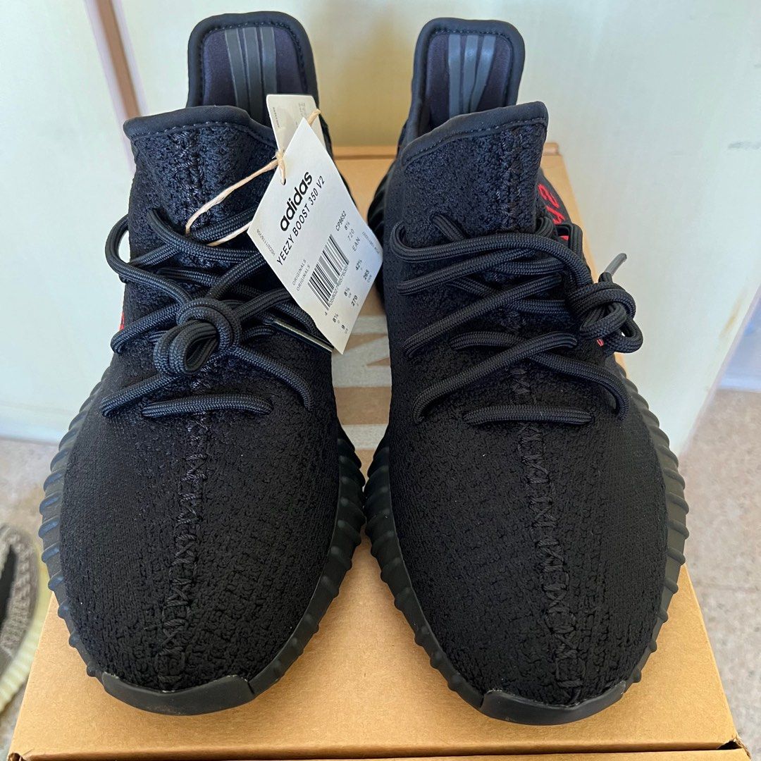 Yeezy Boost 350 V2 Black Red Men s Fashion Footwear Sneakers on