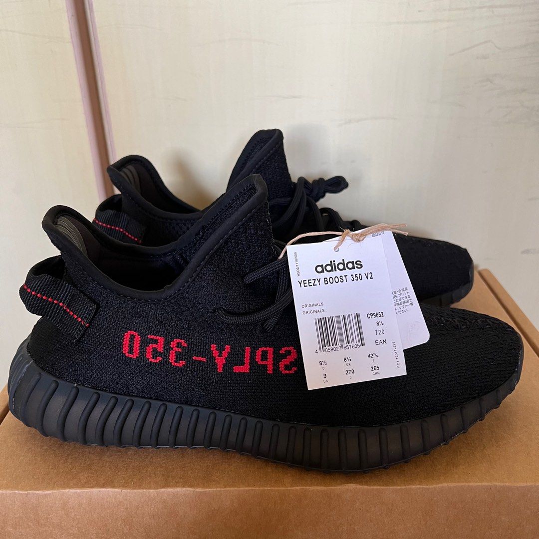 Yeezy Boost 350 V2 Black Red Men s Fashion Footwear Sneakers on
