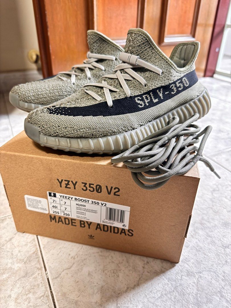 YEEZY BOOST 350 V2 GRN BLK Men s Fashion Footwear Sneakers on