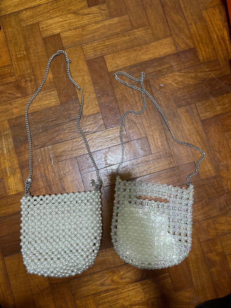 Zara pearl and crystal bags