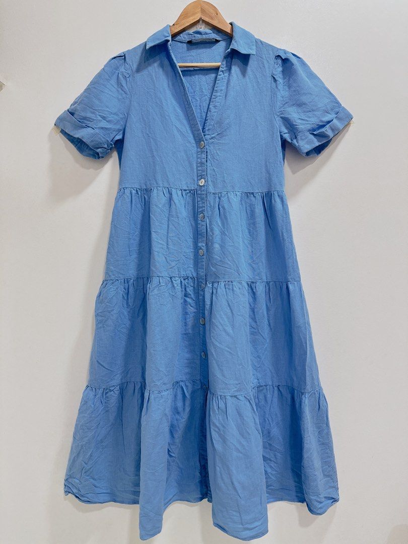 ZARA Powder Blue Tiered Long Dress, Women's Fashion, Dresses & Sets, Dresses on Carousell ZARA Powder Blue Tiered Long Dress, Women's Fashion, Dresses & Sets, Dresses on Carousell
