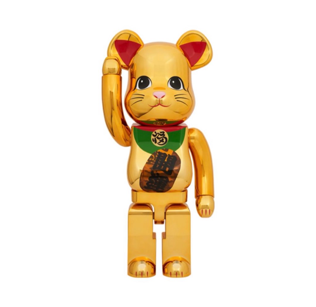 正規逆輸入品】 MEDICOM TOY 1000％ 昇運 金メッキ 招き猫 BE@RBRICK ...