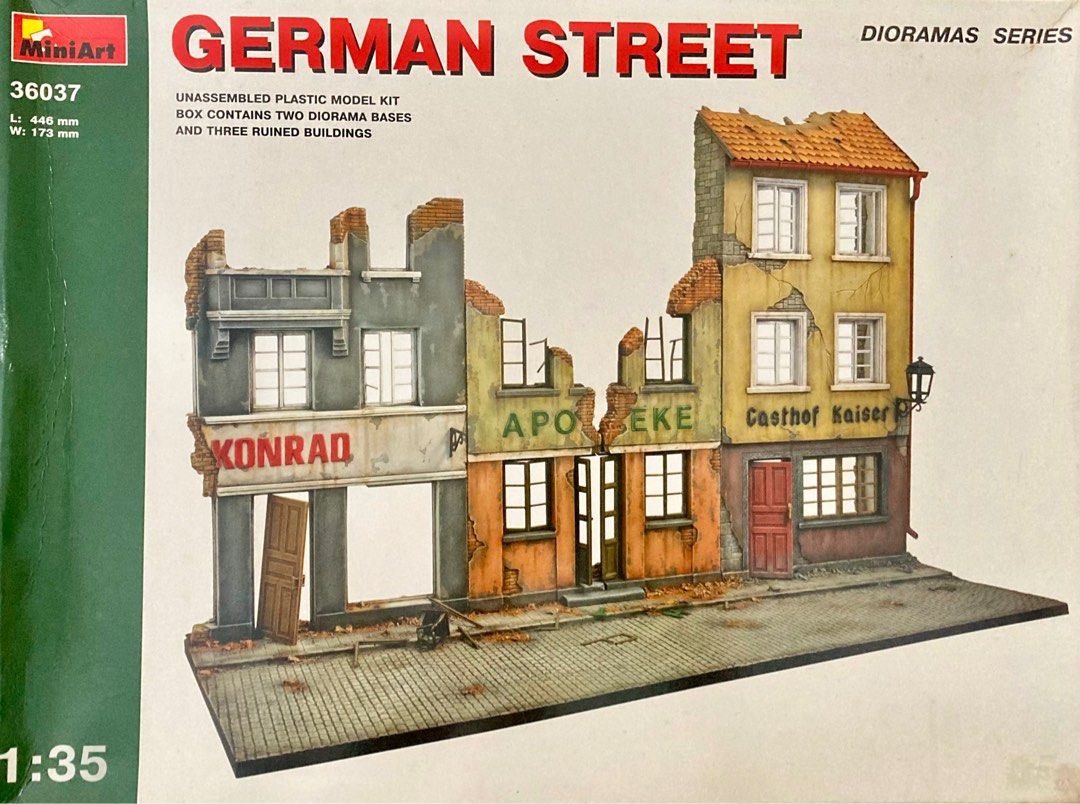 【希少】MiniArt 　1/35　ドイツの通り　German Street 36037 GERMAN STREET – Miniart