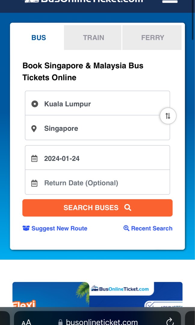 3 Bus Tickets from KL to SG, Tickets & Vouchers, Flights & Overseas Attractions on Carousell