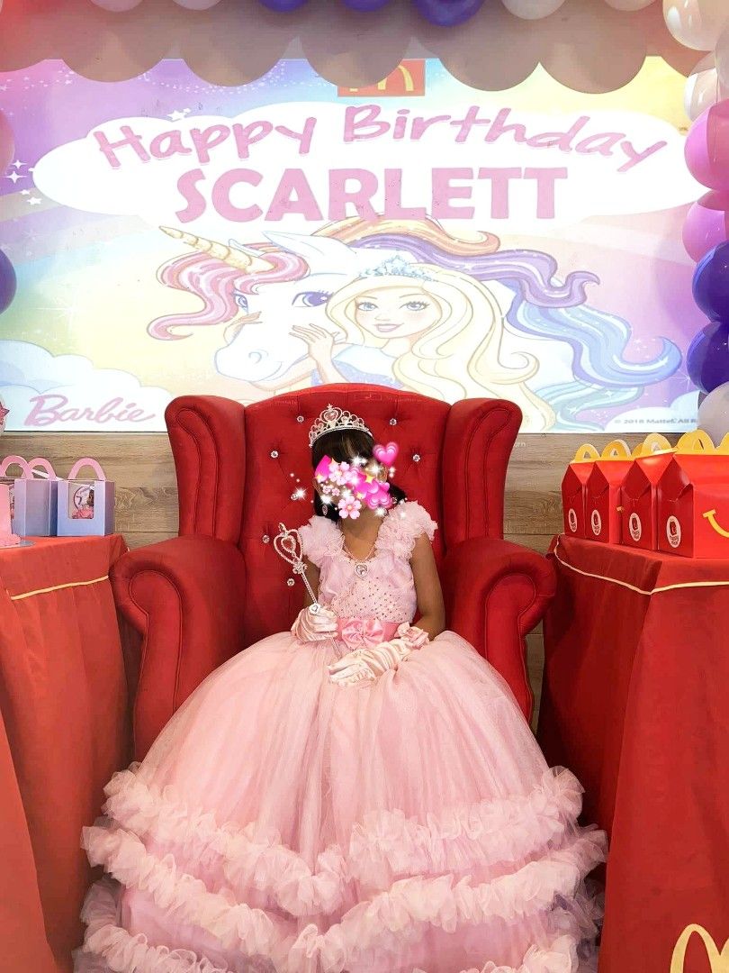 Red gown on sale for 7th birthday