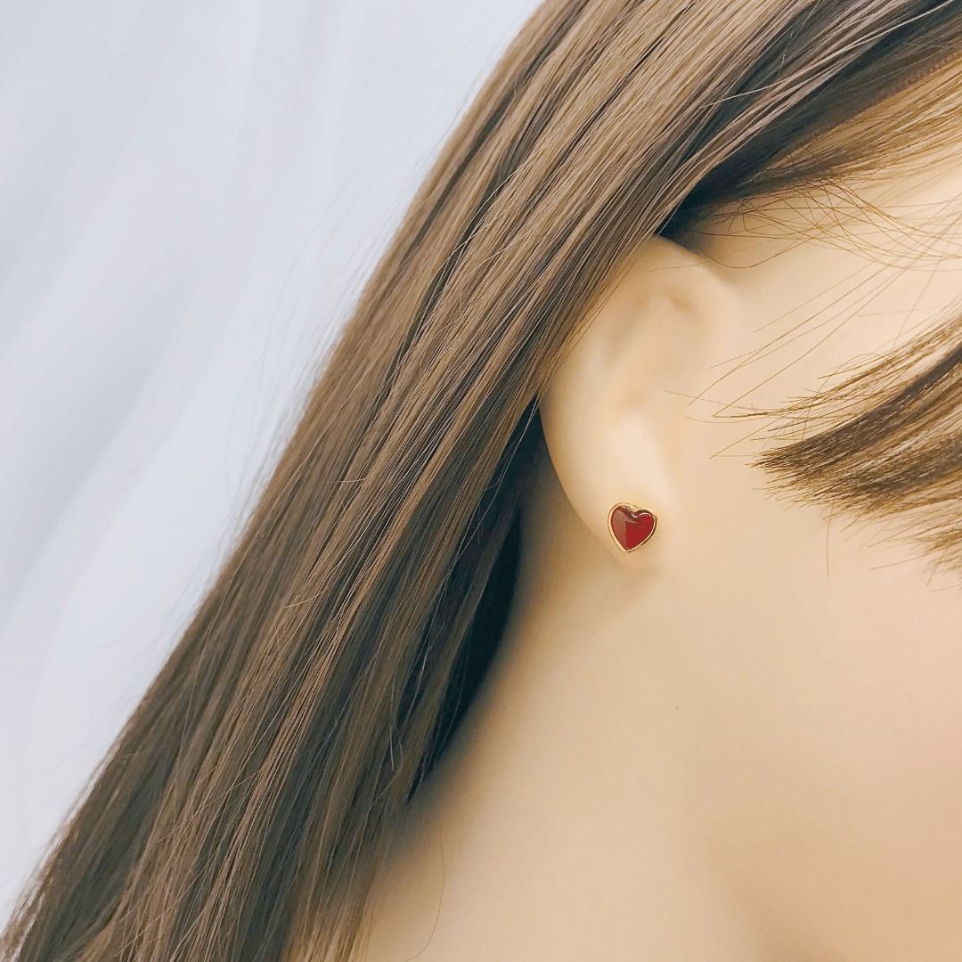 Red sale stud earrings