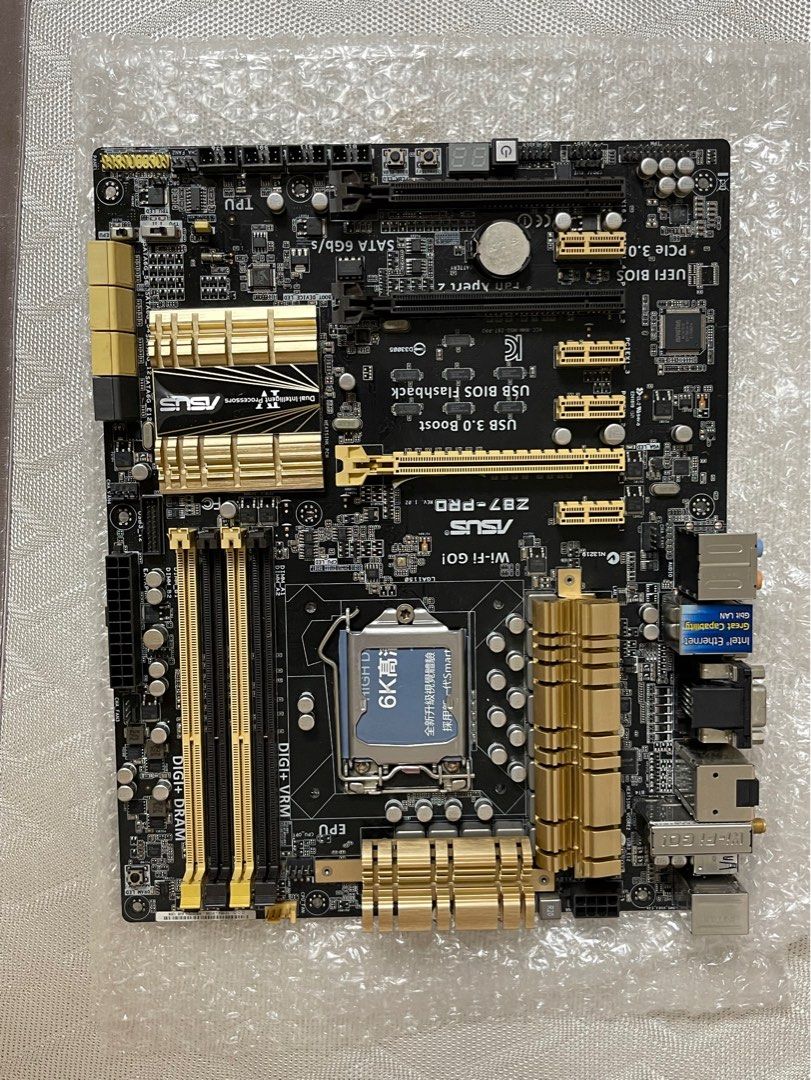 二手ASUS Z87-PRO WIFI Z87 DDR3 LGA1150 ATX MB , 電腦＆科技