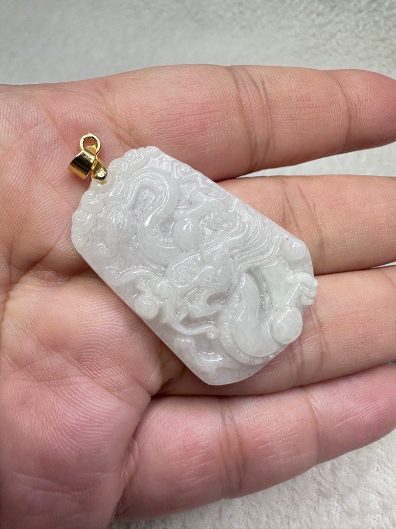 White jade dragon pendant sale