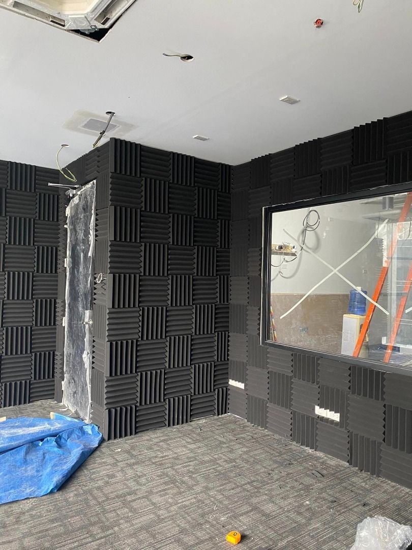 ACOUSTIC FOAM (Category: Construction Tools & Equipment) located in Marikina City. Submitted by christine_km8enterprises (Listing ID 1279590720, Image 3). Description: ACOUSTIC FOAM (Best for Acoustic treatments ) 📌 Studios 📌 Home theaters 📌 Hearing booths 📌 Bars 📌 Classrooms ⚡Density 18/24 /35 ⚡Fire Retardant ⚡Nrc 0.6 ⚡Gray/Black colors available (other color upon request) Designs Available : EGG CRATE SURFACE WEDGE SURFACE PYRAMID SURFACE 
