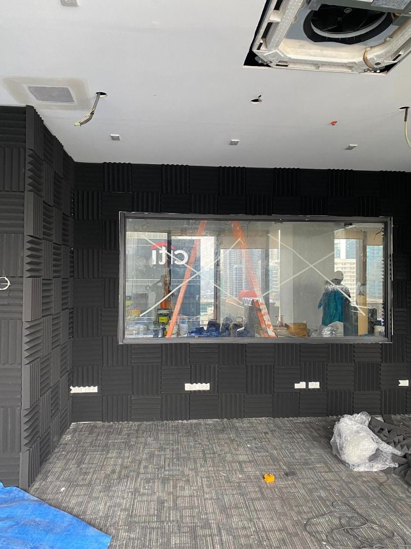 ACOUSTIC FOAM (Category: Construction Tools & Equipment) located in Marikina City. Submitted by christine_km8enterprises (Listing ID 1279590720, Image 2). Description: ACOUSTIC FOAM (Best for Acoustic treatments ) 📌 Studios 📌 Home theaters 📌 Hearing booths 📌 Bars 📌 Classrooms ⚡Density 18/24 /35 ⚡Fire Retardant ⚡Nrc 0.6 ⚡Gray/Black colors available (other color upon request) Designs Available : EGG CRATE SURFACE WEDGE SURFACE PYRAMID SURFACE 