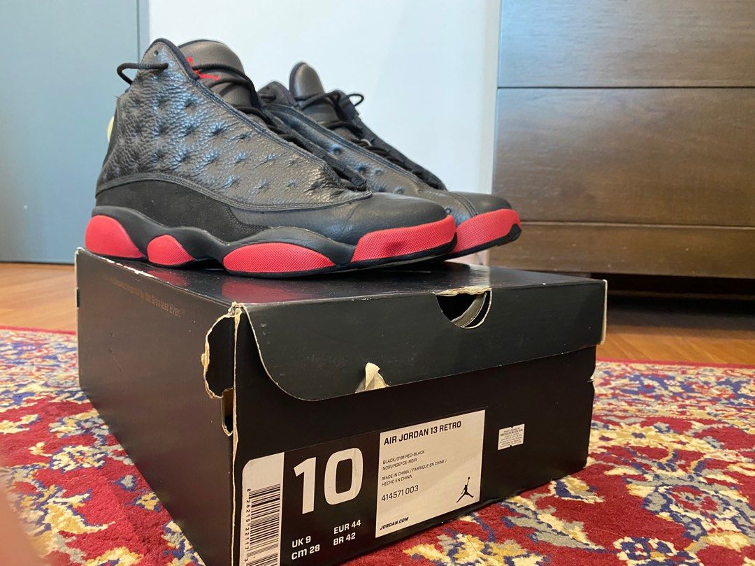Air jordan 13 bred on feet hotsell