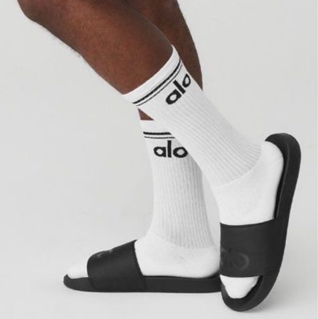 Unisex Throwback Sock- White/Black