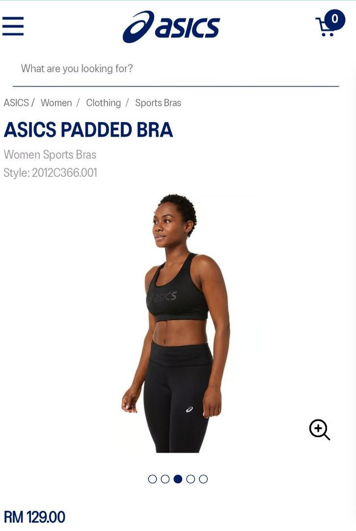 Asics Padded Sports Bra, Women's Fashion, Activewear on Carousell