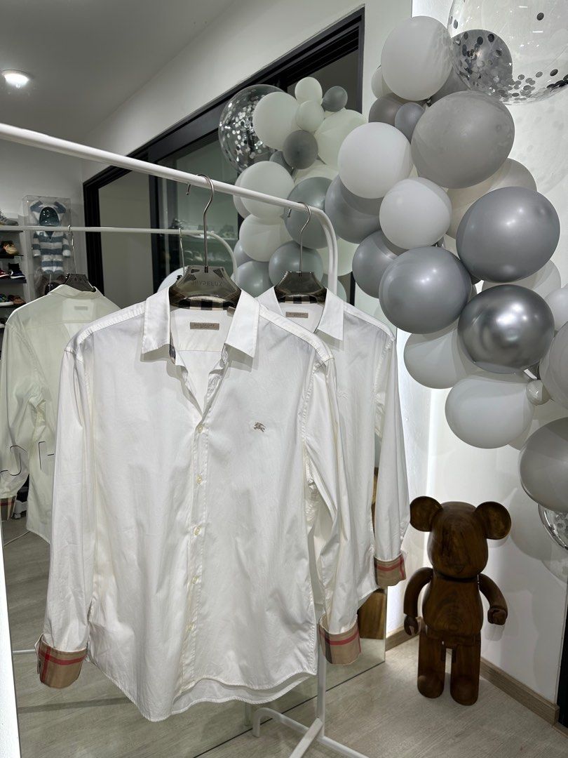 Burberry shirt silver deals