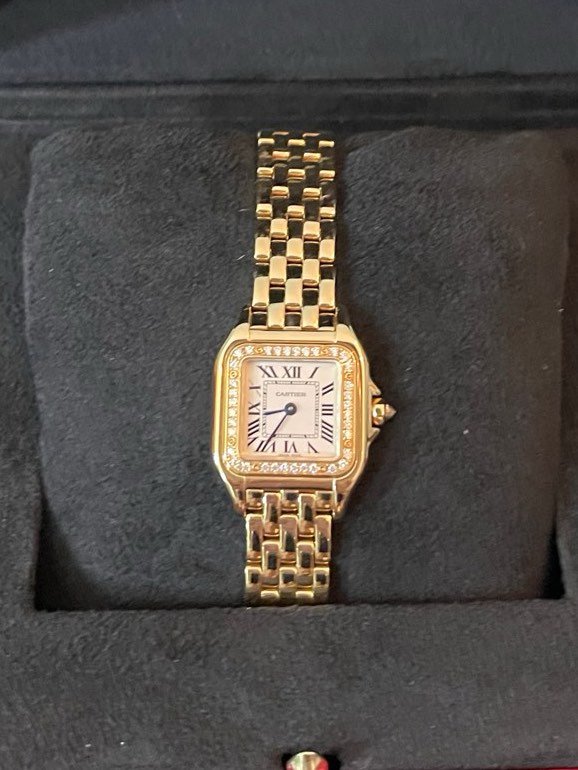 Cartier panthere yellow gold watch best sale