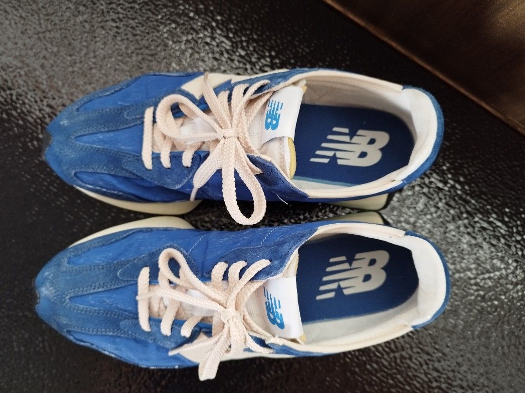 Sale 45 Authentic New Balance 327 Vintage Blue Lux MS327VA EU 43.5 UK 9.5 US men boys sports running casual trainers shoes nb