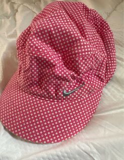 Authentic Nike Sporty Golf Cap Pink and White Polka Dots Design